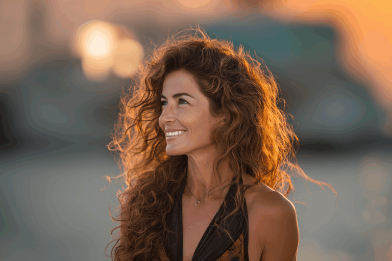 Woman with full healthy hair after hair restoration treatment in Dayton, Ohio