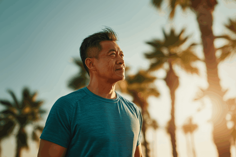 Man with restored hair after physician-led hair restoration in Dayton, Ohio
